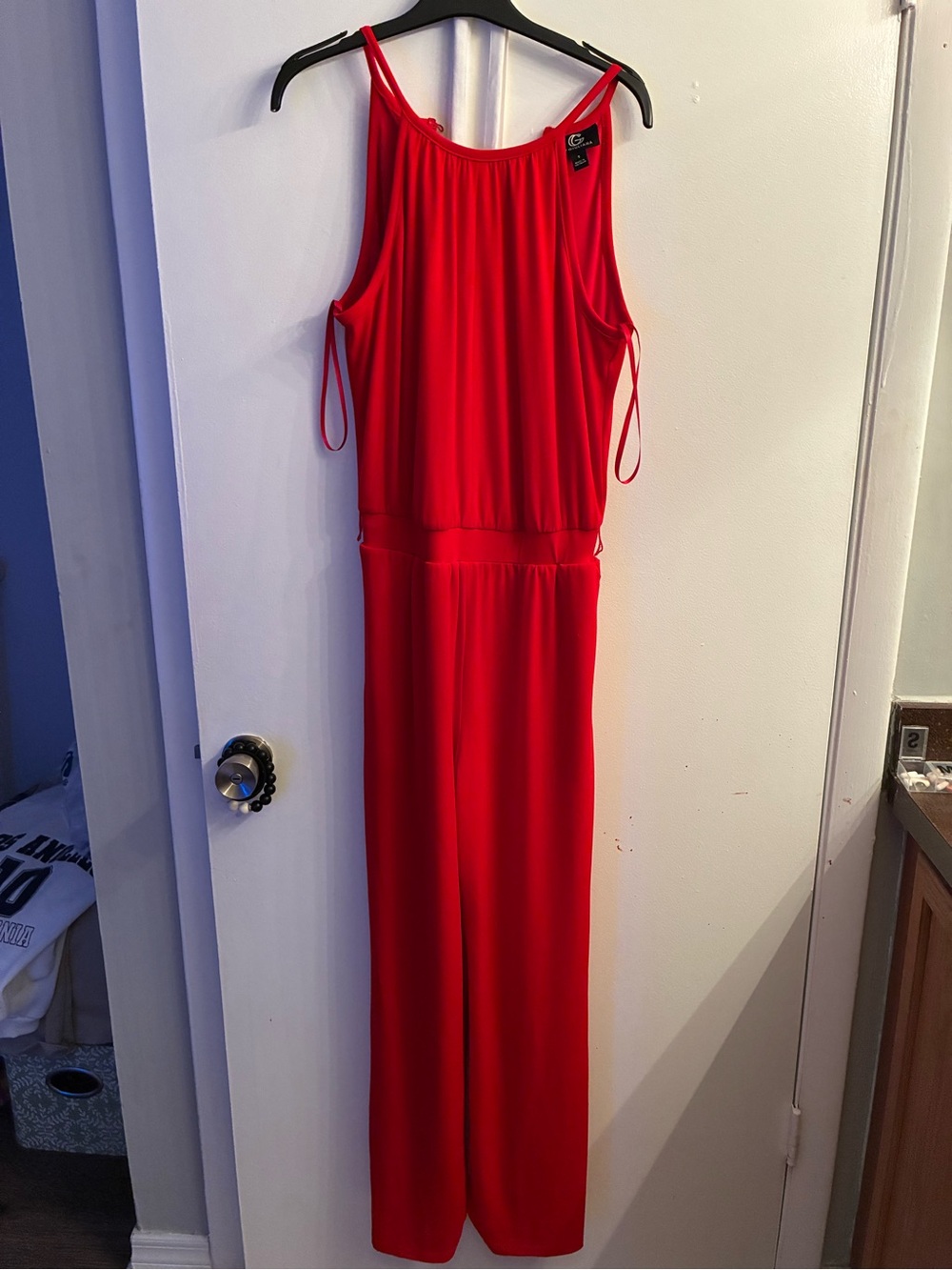 G by Giuliana Red Wide-Leg Jumpsuit